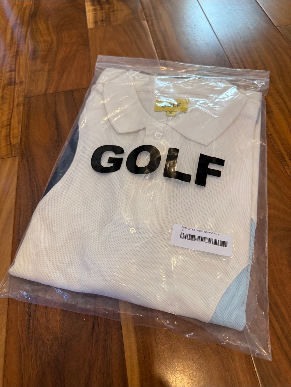 Golf Wang Ripple Ivory Navy & Blue Polo